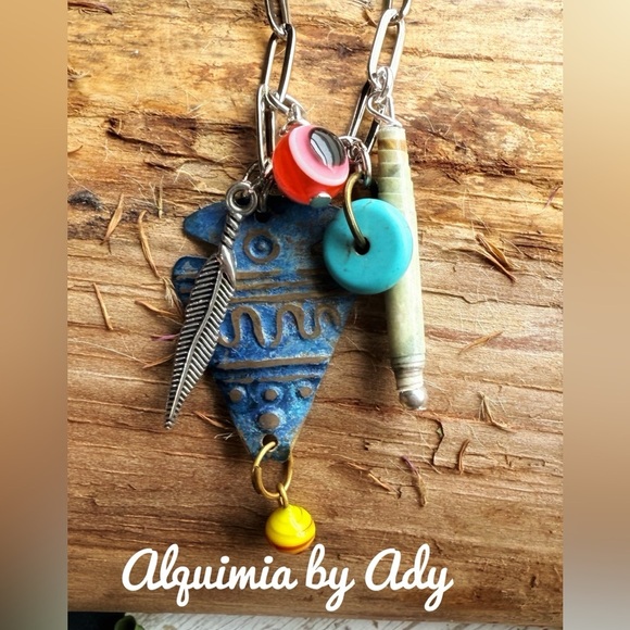 Alquimia Blue and Silver Necklace - Picture 1 of 6